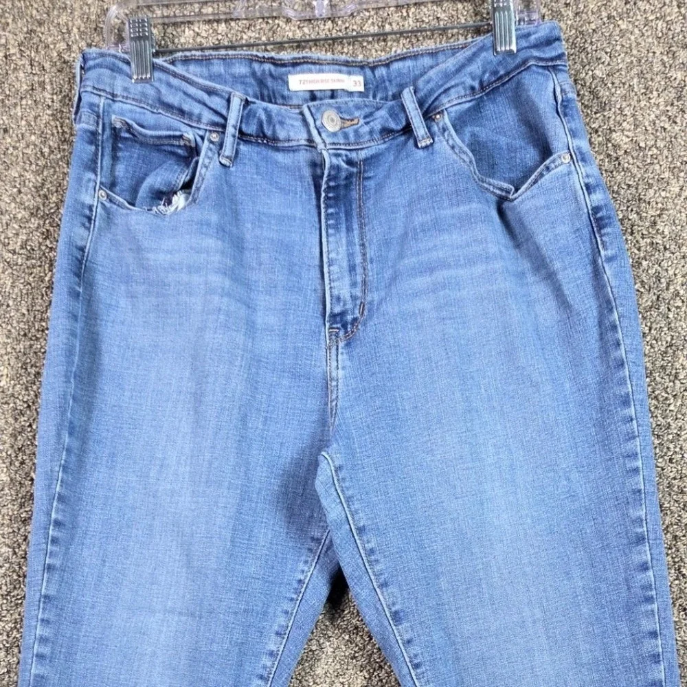 Levi 721 High Rise Skinny Jeans‎ Men 33 Blue Medium Wash Denim Pants